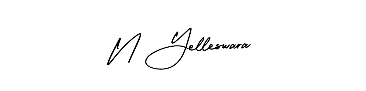 Also You can easily find your signature by using the search form. We will create N Yelleswara name handwritten signature images for you free of cost using AmerikaSignatureDemo-Regular sign style. N Yelleswara signature style 3 images and pictures png