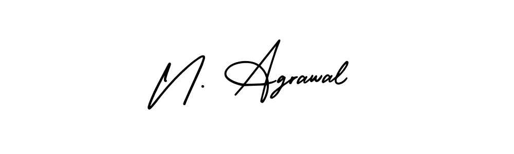 Also You can easily find your signature by using the search form. We will create N. Agrawal name handwritten signature images for you free of cost using AmerikaSignatureDemo-Regular sign style. N. Agrawal signature style 3 images and pictures png