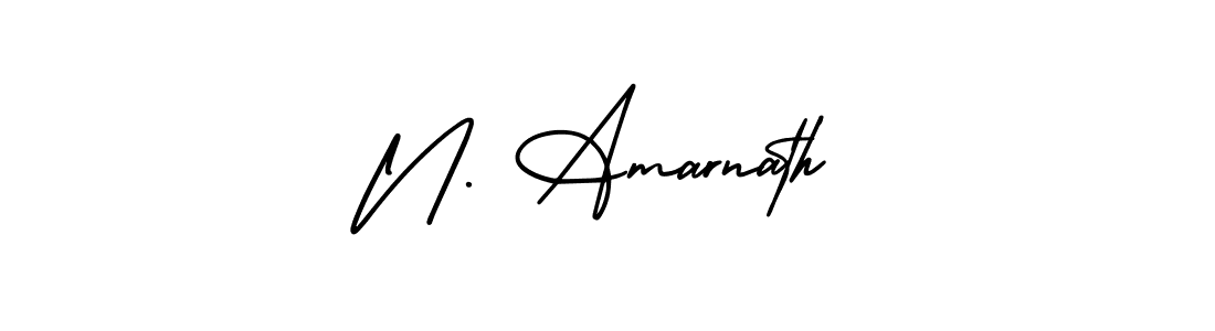 AmerikaSignatureDemo-Regular is a professional signature style that is perfect for those who want to add a touch of class to their signature. It is also a great choice for those who want to make their signature more unique. Get N. Amarnath name to fancy signature for free. N. Amarnath signature style 3 images and pictures png