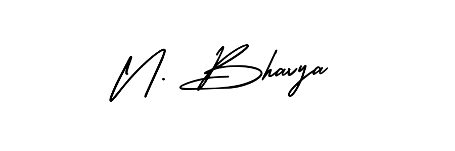 Make a beautiful signature design for name N. Bhavya. With this signature (AmerikaSignatureDemo-Regular) style, you can create a handwritten signature for free. N. Bhavya signature style 3 images and pictures png