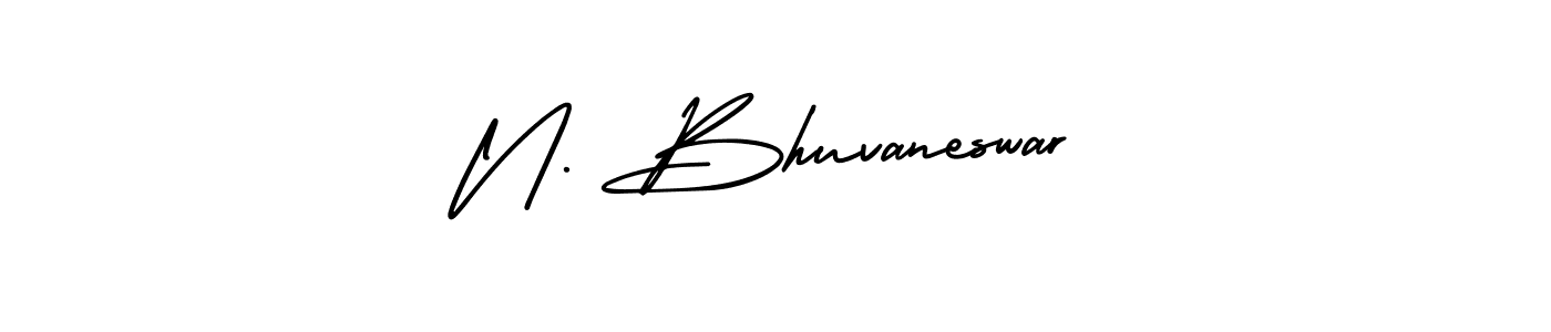 Make a beautiful signature design for name N. Bhuvaneswar. With this signature (AmerikaSignatureDemo-Regular) style, you can create a handwritten signature for free. N. Bhuvaneswar signature style 3 images and pictures png