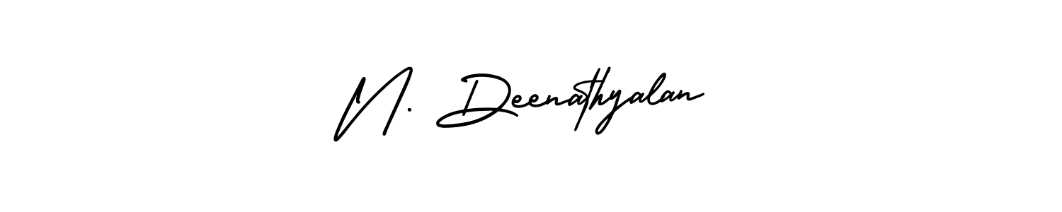 AmerikaSignatureDemo-Regular is a professional signature style that is perfect for those who want to add a touch of class to their signature. It is also a great choice for those who want to make their signature more unique. Get N. Deenathyalan name to fancy signature for free. N. Deenathyalan signature style 3 images and pictures png