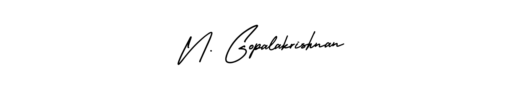 N. Gopalakrishnan stylish signature style. Best Handwritten Sign (AmerikaSignatureDemo-Regular) for my name. Handwritten Signature Collection Ideas for my name N. Gopalakrishnan. N. Gopalakrishnan signature style 3 images and pictures png