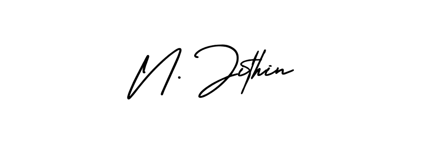 Best and Professional Signature Style for N. Jithin. AmerikaSignatureDemo-Regular Best Signature Style Collection. N. Jithin signature style 3 images and pictures png