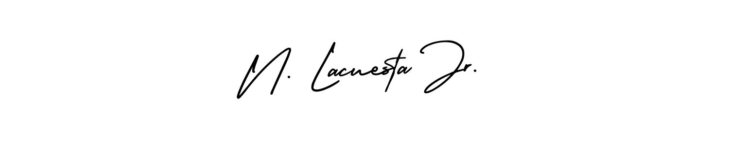 How to make N. Lacuesta Jr. signature? AmerikaSignatureDemo-Regular is a professional autograph style. Create handwritten signature for N. Lacuesta Jr. name. N. Lacuesta Jr. signature style 3 images and pictures png