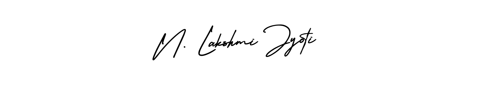 if you are searching for the best signature style for your name N. Lakshmi Jyoti. so please give up your signature search. here we have designed multiple signature styles  using AmerikaSignatureDemo-Regular. N. Lakshmi Jyoti signature style 3 images and pictures png