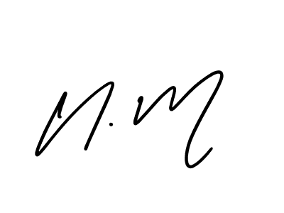 if you are searching for the best signature style for your name N. M. so please give up your signature search. here we have designed multiple signature styles  using AmerikaSignatureDemo-Regular. N. M signature style 3 images and pictures png