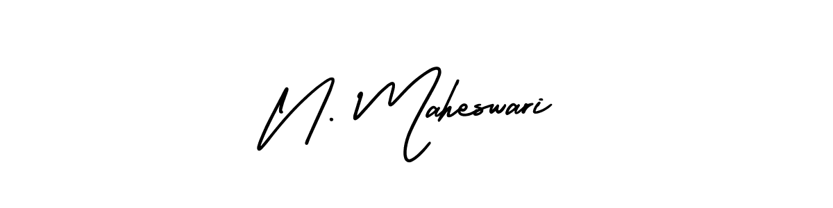 Make a beautiful signature design for name N. Maheswari. With this signature (AmerikaSignatureDemo-Regular) style, you can create a handwritten signature for free. N. Maheswari signature style 3 images and pictures png