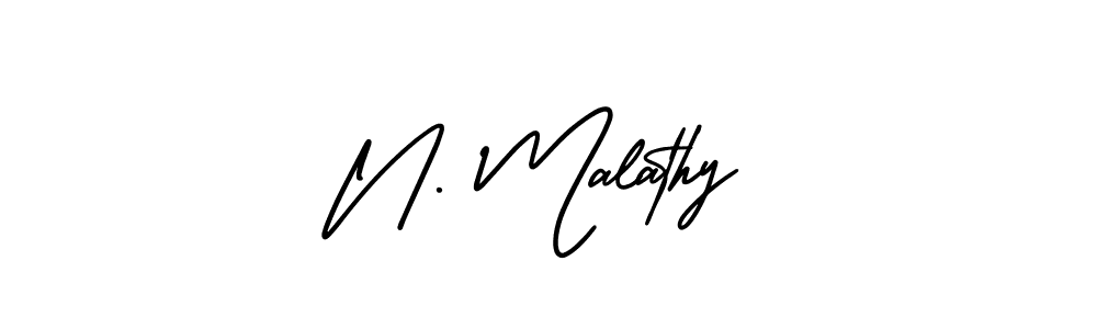 Make a beautiful signature design for name N. Malathy. With this signature (AmerikaSignatureDemo-Regular) style, you can create a handwritten signature for free. N. Malathy signature style 3 images and pictures png