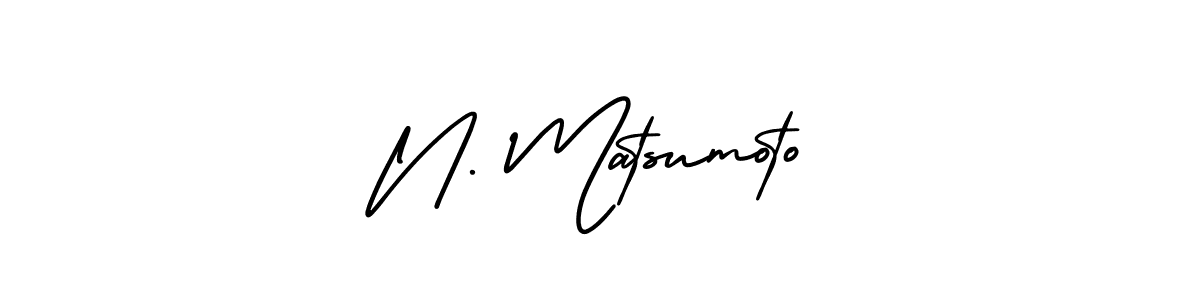 Use a signature maker to create a handwritten signature online. With this signature software, you can design (AmerikaSignatureDemo-Regular) your own signature for name N. Matsumoto. N. Matsumoto signature style 3 images and pictures png
