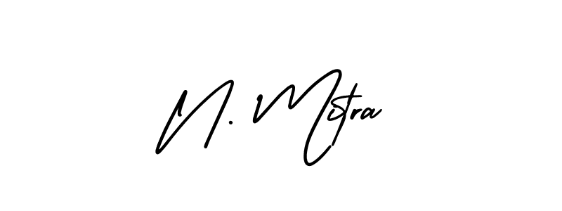 Design your own signature with our free online signature maker. With this signature software, you can create a handwritten (AmerikaSignatureDemo-Regular) signature for name N. Mitra. N. Mitra signature style 3 images and pictures png