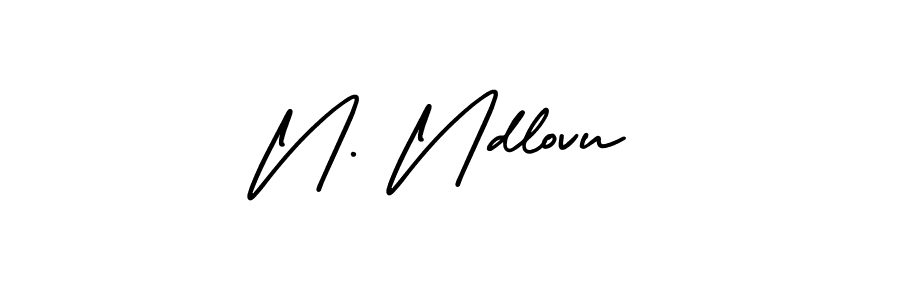 How to make N. Ndlovu signature? AmerikaSignatureDemo-Regular is a professional autograph style. Create handwritten signature for N. Ndlovu name. N. Ndlovu signature style 3 images and pictures png