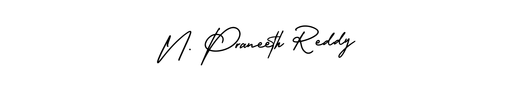 Design your own signature with our free online signature maker. With this signature software, you can create a handwritten (AmerikaSignatureDemo-Regular) signature for name N. Praneeth Reddy. N. Praneeth Reddy signature style 3 images and pictures png