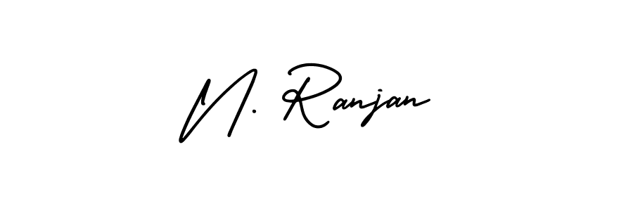 Use a signature maker to create a handwritten signature online. With this signature software, you can design (AmerikaSignatureDemo-Regular) your own signature for name N. Ranjan. N. Ranjan signature style 3 images and pictures png