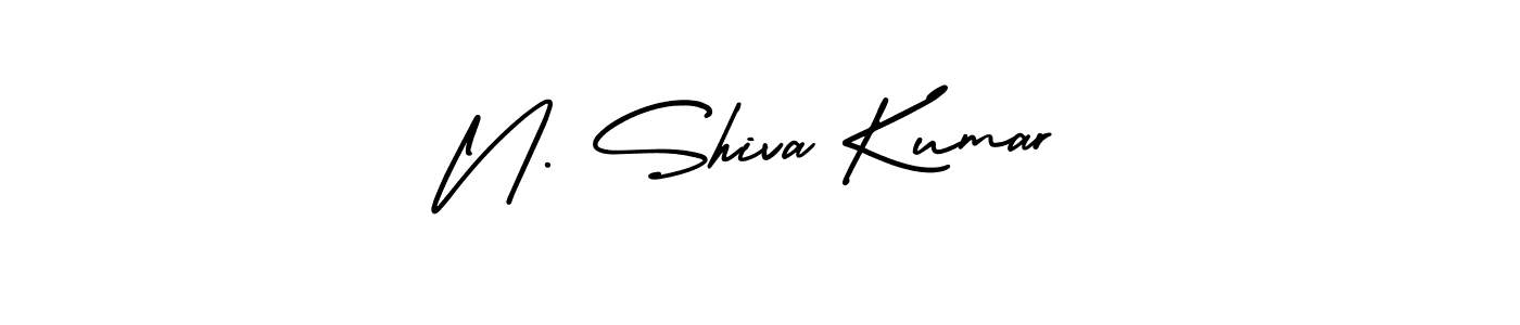 Use a signature maker to create a handwritten signature online. With this signature software, you can design (AmerikaSignatureDemo-Regular) your own signature for name N. Shiva Kumar. N. Shiva Kumar signature style 3 images and pictures png