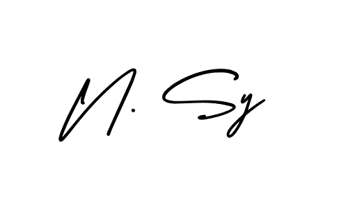 Also You can easily find your signature by using the search form. We will create N. Sy name handwritten signature images for you free of cost using AmerikaSignatureDemo-Regular sign style. N. Sy signature style 3 images and pictures png