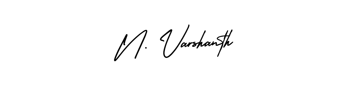 Use a signature maker to create a handwritten signature online. With this signature software, you can design (AmerikaSignatureDemo-Regular) your own signature for name N. Varshanth. N. Varshanth signature style 3 images and pictures png