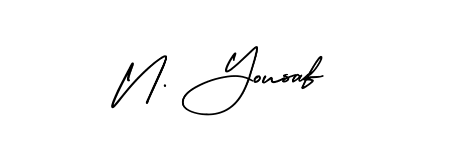 How to make N. Yousaf signature? AmerikaSignatureDemo-Regular is a professional autograph style. Create handwritten signature for N. Yousaf name. N. Yousaf signature style 3 images and pictures png