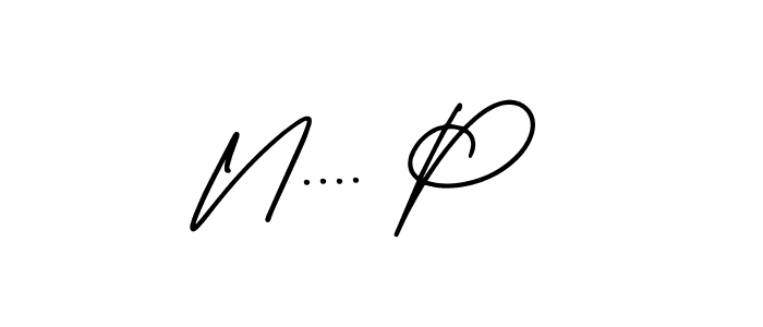 Use a signature maker to create a handwritten signature online. With this signature software, you can design (AmerikaSignatureDemo-Regular) your own signature for name N.... P. N.... P signature style 3 images and pictures png