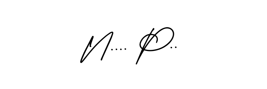 The best way (AmerikaSignatureDemo-Regular) to make a short signature is to pick only two or three words in your name. The name N.... P.. include a total of six letters. For converting this name. N.... P.. signature style 3 images and pictures png