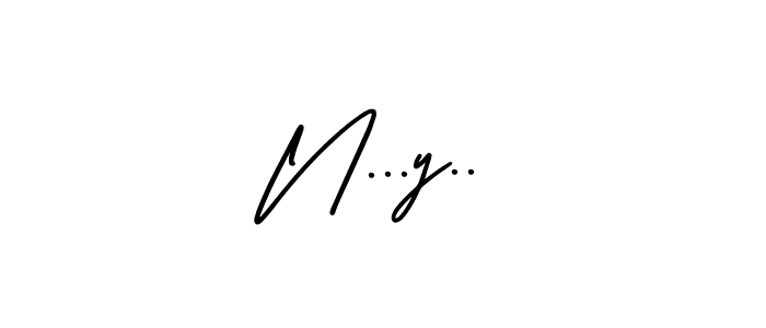 Use a signature maker to create a handwritten signature online. With this signature software, you can design (AmerikaSignatureDemo-Regular) your own signature for name N...y... N...y.. signature style 3 images and pictures png