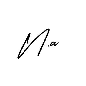 Make a beautiful signature design for name N.a. With this signature (AmerikaSignatureDemo-Regular) style, you can create a handwritten signature for free. N.a signature style 3 images and pictures png