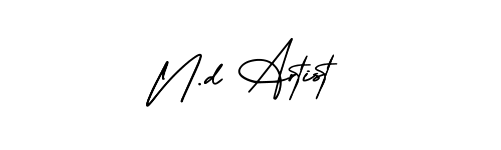 How to Draw N.d Artist signature style? AmerikaSignatureDemo-Regular is a latest design signature styles for name N.d Artist. N.d Artist signature style 3 images and pictures png