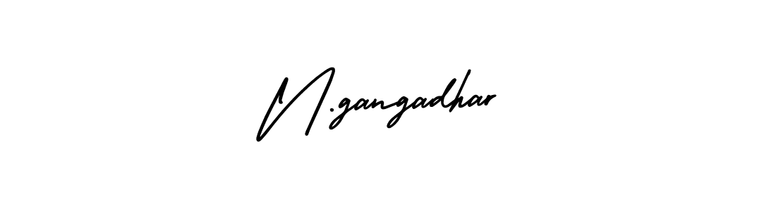 AmerikaSignatureDemo-Regular is a professional signature style that is perfect for those who want to add a touch of class to their signature. It is also a great choice for those who want to make their signature more unique. Get N.gangadhar name to fancy signature for free. N.gangadhar signature style 3 images and pictures png