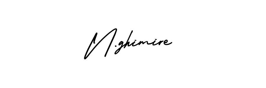 N.ghimire stylish signature style. Best Handwritten Sign (AmerikaSignatureDemo-Regular) for my name. Handwritten Signature Collection Ideas for my name N.ghimire. N.ghimire signature style 3 images and pictures png