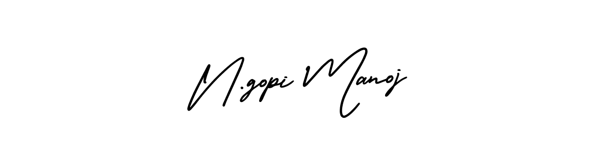 See photos of N.gopi Manoj official signature by Spectra . Check more albums & portfolios. Read reviews & check more about AmerikaSignatureDemo-Regular font. N.gopi Manoj signature style 3 images and pictures png