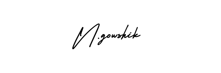 How to make N.gowshik signature? AmerikaSignatureDemo-Regular is a professional autograph style. Create handwritten signature for N.gowshik name. N.gowshik signature style 3 images and pictures png