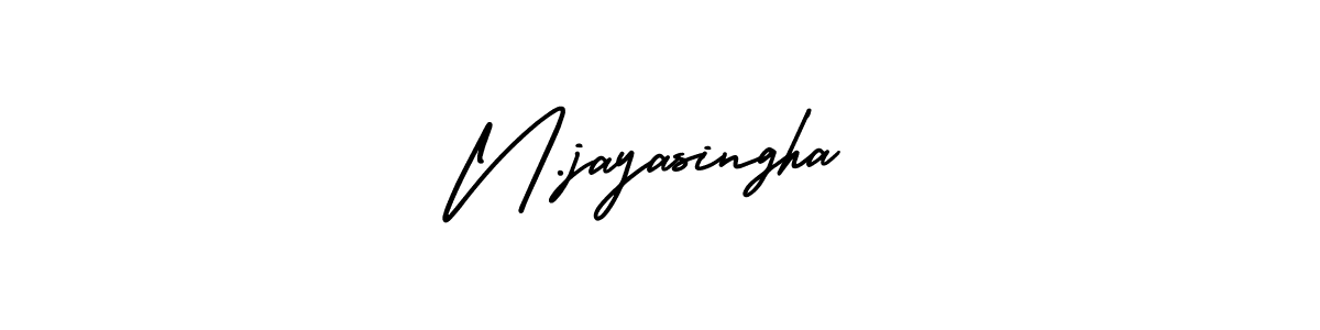 How to make N.jayasingha signature? AmerikaSignatureDemo-Regular is a professional autograph style. Create handwritten signature for N.jayasingha name. N.jayasingha signature style 3 images and pictures png