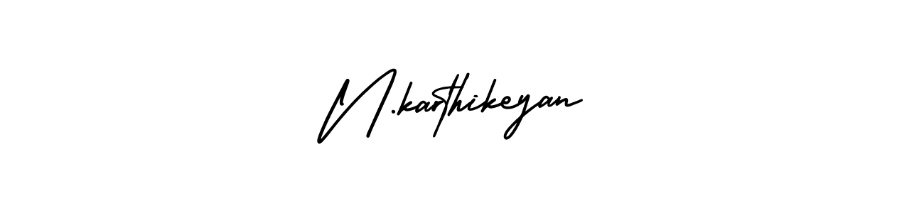 How to Draw N.karthikeyan signature style? AmerikaSignatureDemo-Regular is a latest design signature styles for name N.karthikeyan. N.karthikeyan signature style 3 images and pictures png