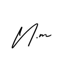 How to Draw N.m signature style? AmerikaSignatureDemo-Regular is a latest design signature styles for name N.m. N.m signature style 3 images and pictures png