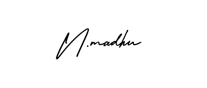 if you are searching for the best signature style for your name N.madhu. so please give up your signature search. here we have designed multiple signature styles  using AmerikaSignatureDemo-Regular. N.madhu signature style 3 images and pictures png