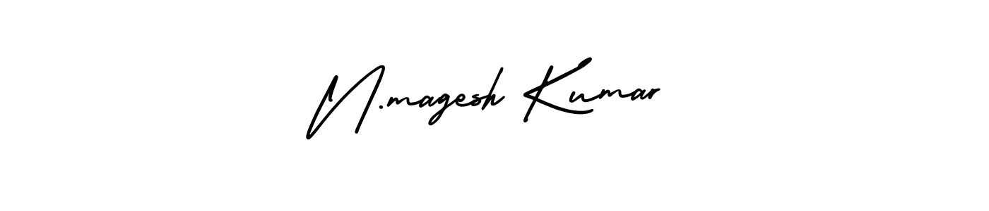 Also You can easily find your signature by using the search form. We will create N.magesh Kumar name handwritten signature images for you free of cost using AmerikaSignatureDemo-Regular sign style. N.magesh Kumar signature style 3 images and pictures png