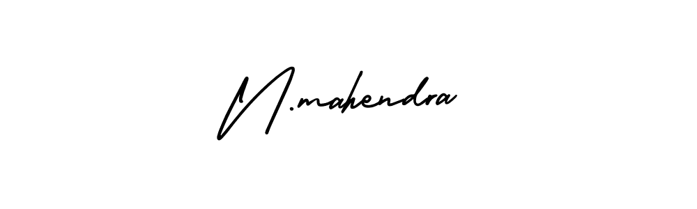 Also we have N.mahendra name is the best signature style. Create professional handwritten signature collection using AmerikaSignatureDemo-Regular autograph style. N.mahendra signature style 3 images and pictures png