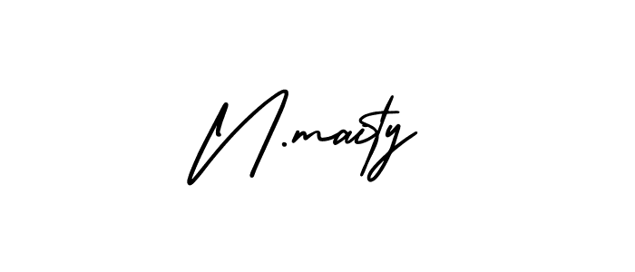 How to make N.maity signature? AmerikaSignatureDemo-Regular is a professional autograph style. Create handwritten signature for N.maity name. N.maity signature style 3 images and pictures png