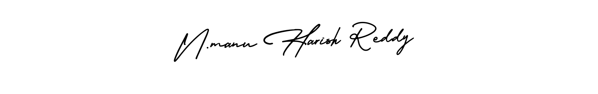 How to make N.manu Harish Reddy signature? AmerikaSignatureDemo-Regular is a professional autograph style. Create handwritten signature for N.manu Harish Reddy name. N.manu Harish Reddy signature style 3 images and pictures png