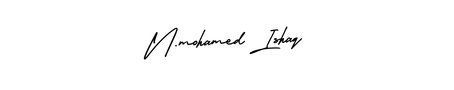 Also You can easily find your signature by using the search form. We will create N.mohamed Ishaq name handwritten signature images for you free of cost using AmerikaSignatureDemo-Regular sign style. N.mohamed Ishaq signature style 3 images and pictures png