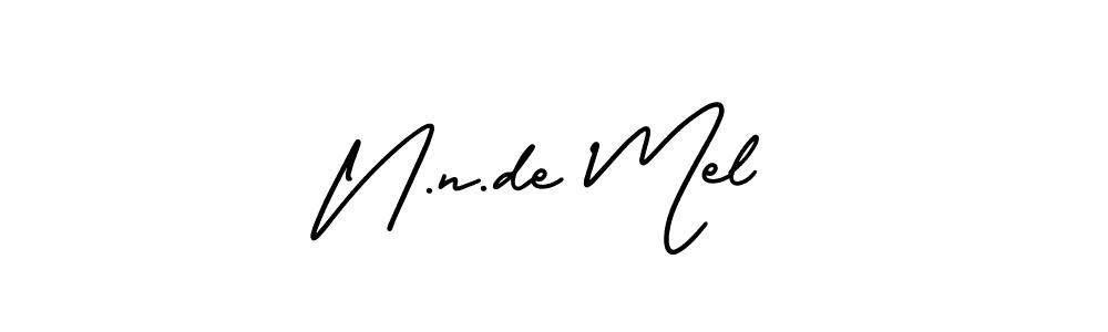 Also we have N.n.de Mel name is the best signature style. Create professional handwritten signature collection using AmerikaSignatureDemo-Regular autograph style. N.n.de Mel signature style 3 images and pictures png