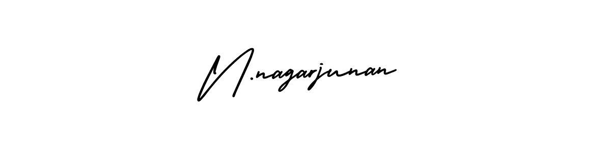 N.nagarjunan stylish signature style. Best Handwritten Sign (AmerikaSignatureDemo-Regular) for my name. Handwritten Signature Collection Ideas for my name N.nagarjunan. N.nagarjunan signature style 3 images and pictures png