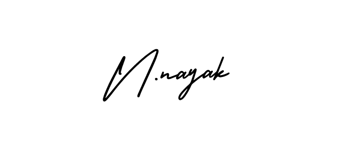 Use a signature maker to create a handwritten signature online. With this signature software, you can design (AmerikaSignatureDemo-Regular) your own signature for name N.nayak. N.nayak signature style 3 images and pictures png