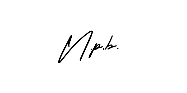Also You can easily find your signature by using the search form. We will create N.p.b. name handwritten signature images for you free of cost using AmerikaSignatureDemo-Regular sign style. N.p.b. signature style 3 images and pictures png