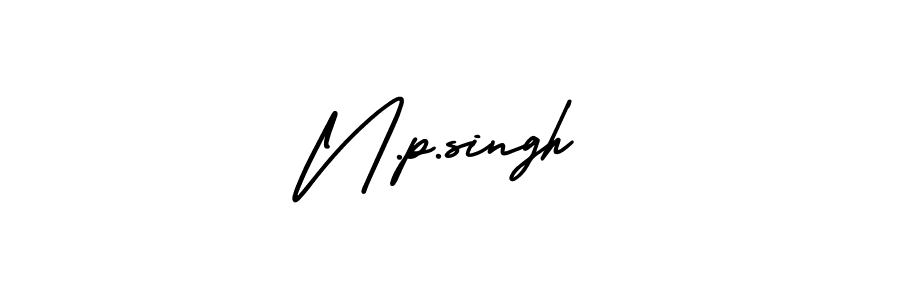 N.p.singh stylish signature style. Best Handwritten Sign (AmerikaSignatureDemo-Regular) for my name. Handwritten Signature Collection Ideas for my name N.p.singh. N.p.singh signature style 3 images and pictures png