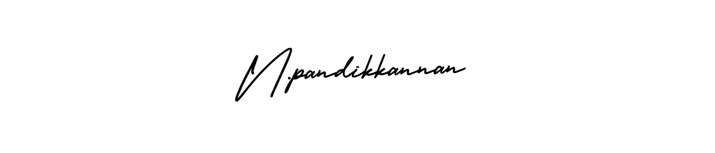 You should practise on your own different ways (AmerikaSignatureDemo-Regular) to write your name (N.pandikkannan) in signature. don't let someone else do it for you. N.pandikkannan signature style 3 images and pictures png