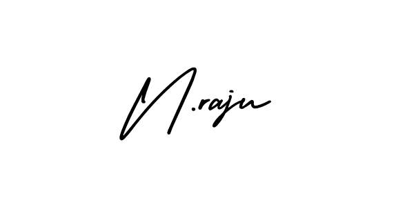 Use a signature maker to create a handwritten signature online. With this signature software, you can design (AmerikaSignatureDemo-Regular) your own signature for name N.raju. N.raju signature style 3 images and pictures png