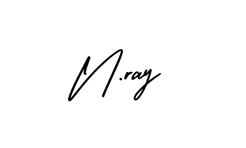 Design your own signature with our free online signature maker. With this signature software, you can create a handwritten (AmerikaSignatureDemo-Regular) signature for name N.ray. N.ray signature style 3 images and pictures png