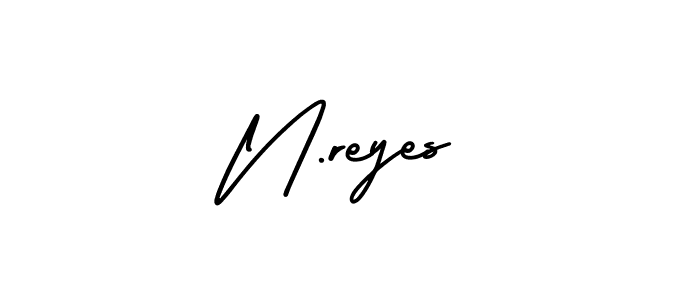 How to make N.reyes signature? AmerikaSignatureDemo-Regular is a professional autograph style. Create handwritten signature for N.reyes name. N.reyes signature style 3 images and pictures png