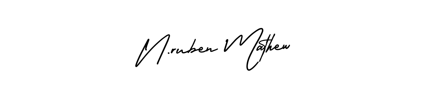 It looks lik you need a new signature style for name N.ruben Mathew. Design unique handwritten (AmerikaSignatureDemo-Regular) signature with our free signature maker in just a few clicks. N.ruben Mathew signature style 3 images and pictures png